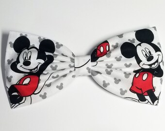 Disney Inspired Mickey Mouse Hair Bow- Hair Clip- Barrette- Alligator Clip or Headband- FAST SHIPPING