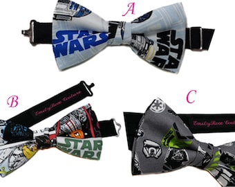 Star Wars R2D2 Bow Tie- Sci Fi Bow Tie- Star Wars New Hope- Galactic Empire Bow Tie- Pre Tied- Adjustable Strap- Father and Son