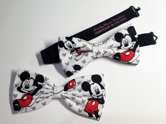 Disney Inspired Mickey Mouse Bow Tie Mickey Mouse Pre Tied - Etsy