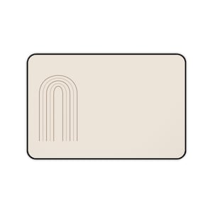 Nested Arches Geometric Desk Mat | Minimalist Neoprene Desk Pad | 12 x 18 Inches