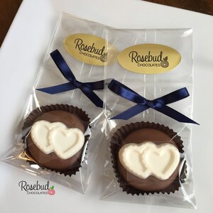 12 DOUBLE HEARTS Chocolate Covered Oreo Cookie Candy Party Favors Wedding Bridal Shower Birthday Anniversary image 4