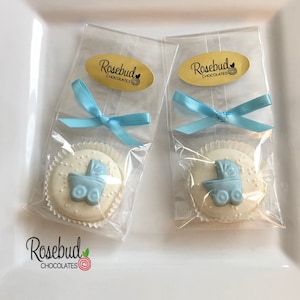 12 BUGGY Chocolate Covered Oreo Cookie Favors Baby Shower Candy Party Carriage Stroller Gender Reveal Twins