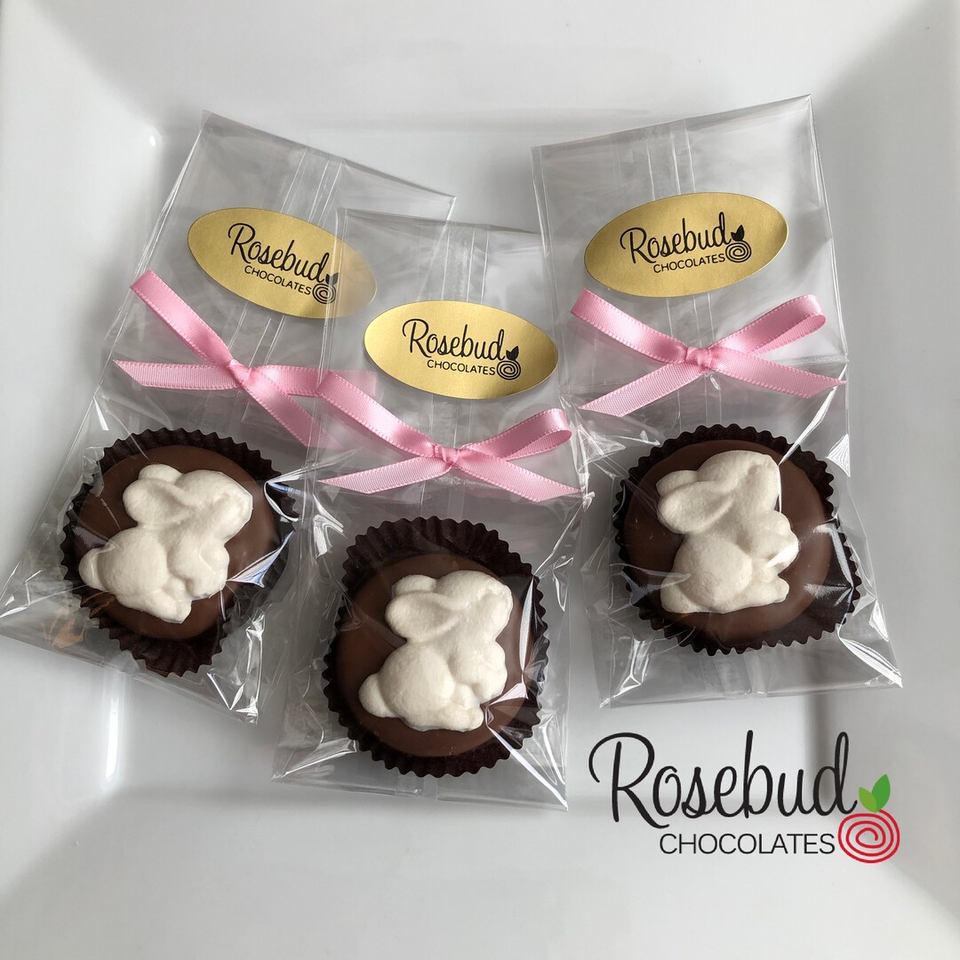 12 BUNNY RABBIT Chocolate Covered Oreo Cookie Favors Easter Spring ...