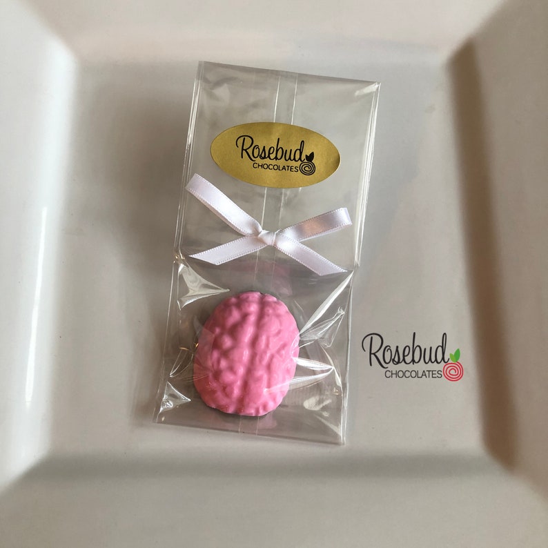 12 BRAIN Chocolate Party Favors Medical School Nursing Graduation Nurse Doctor Mad Scientist Kids Birthday Zombie Brains Halloween image 2