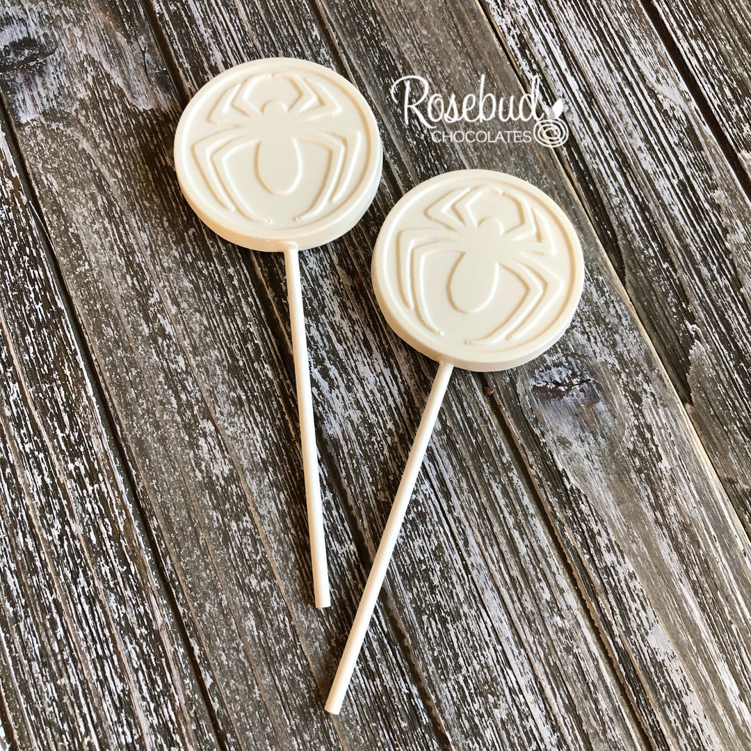 12 SPIDER Chocolate Lollipop Candy Party Favors Birthday - Etsy