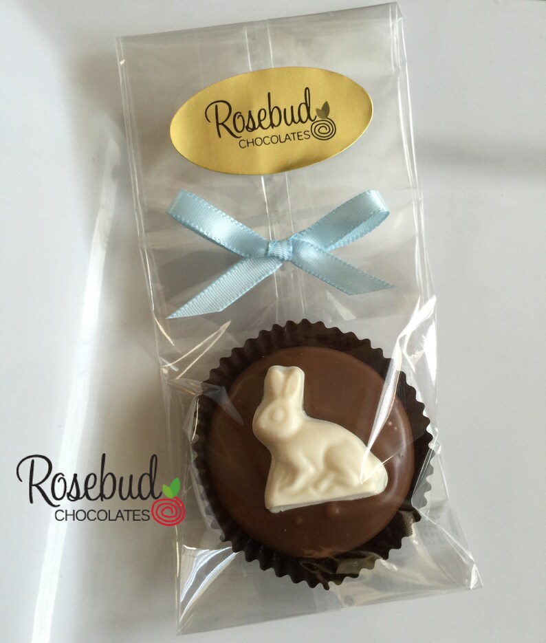 12 RABBIT Chocolate Covered Oreo Cookie Easter Basket Stuffers Spring Party Favors image 3