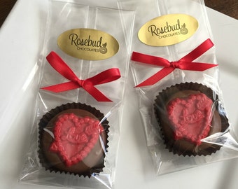 12 LOVE Heart Chocolate Covered Oreo Cookie Candy Party Favors Red Valentine's Day Birthday Wedding Anniversary