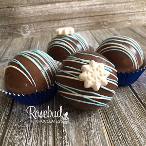 4 Pack HOT Chocolate BOMBS SNOWFLAKES Marshmallows Hot Cocoa Christmas ...