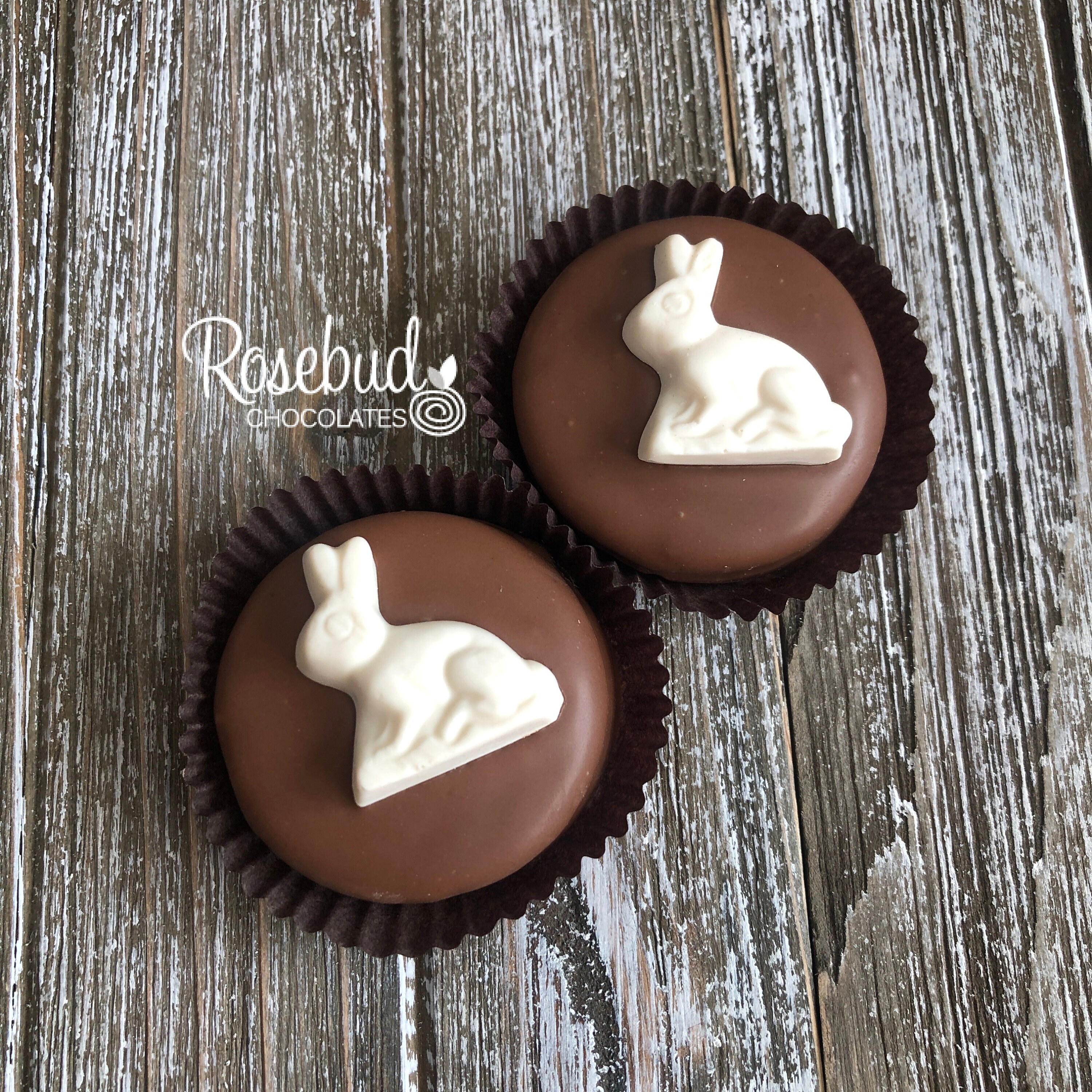 12 RABBIT Chocolate Covered Oreo Cookie Easter Basket Stuffers Spring ...