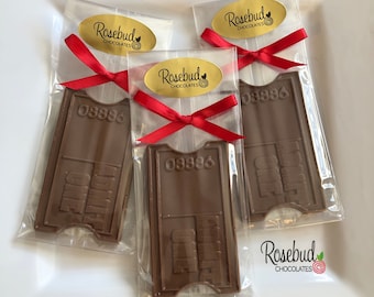 12 ADMIT ONE Chocolate Ticket Favors Movie Birthday Party Wedding Theatre Recital Graduation