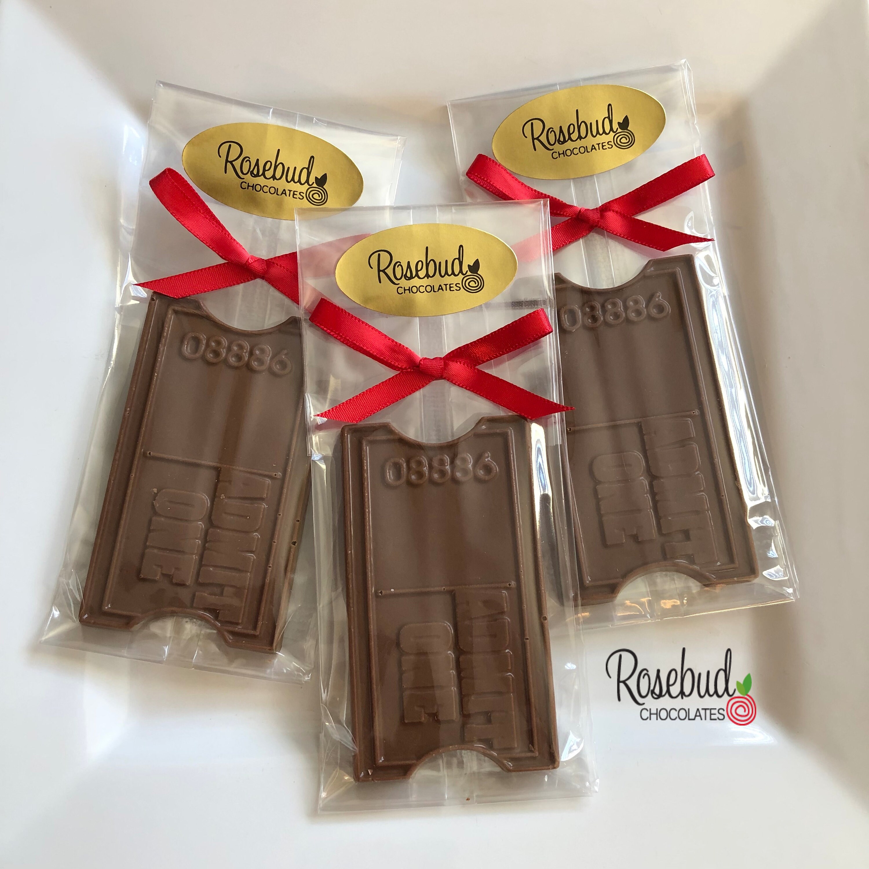 12 ADMIT ONE Chocolate Ticket Favors Movie Birthday Party Wedding Theatre Recital Graduation