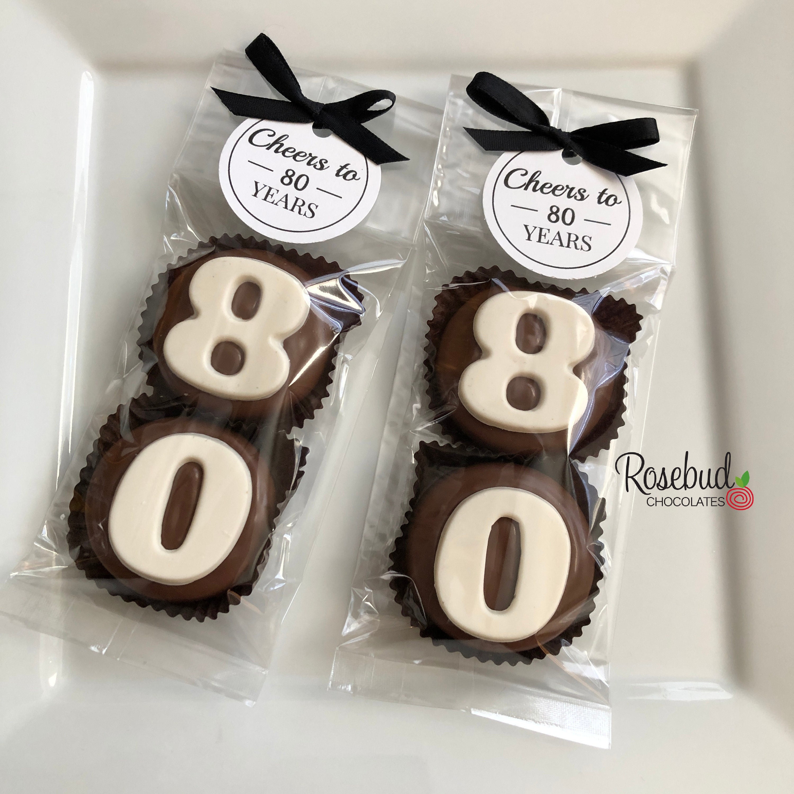 8 Sets 80 Chocolate Covered Oreo Cookies CHEERS to 80 Years Tags 80th Birthday  Party Favors -  Canada