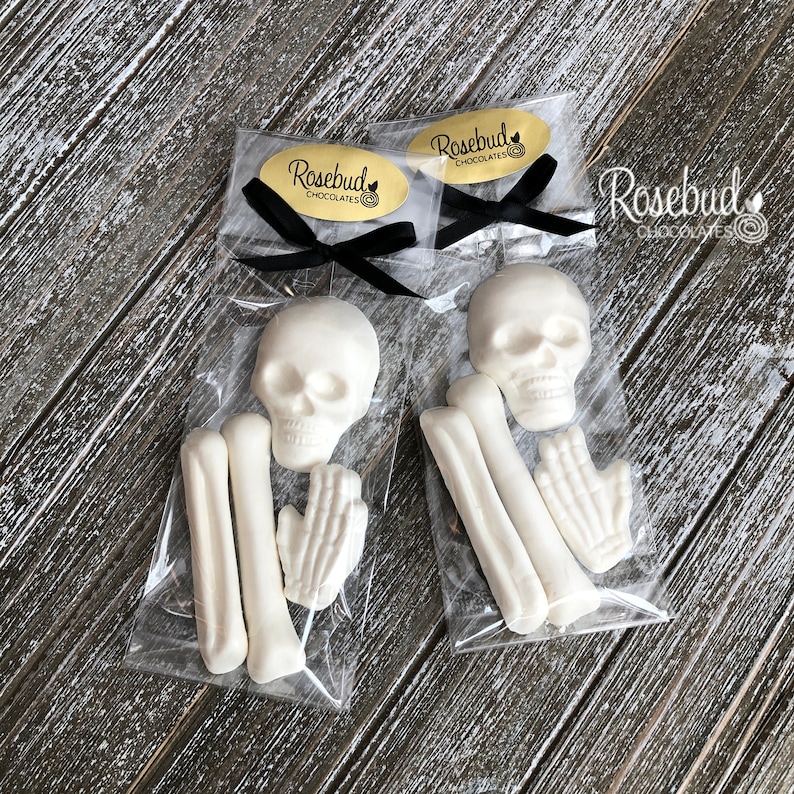 9 BAG of BONES Chocolate Skeleton Candy Party Favors Halloween Etsy