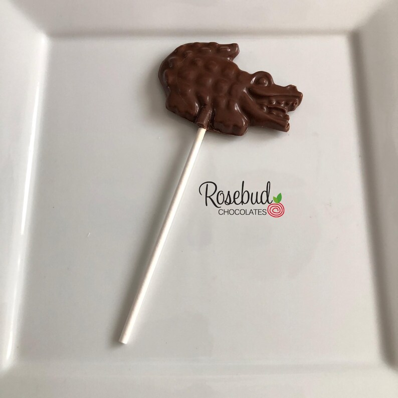 12 CROCODILE Chocolate Lollipops Birthday Party Favors Animals Candy College Flordia Gators Reptiles Alligator image 3