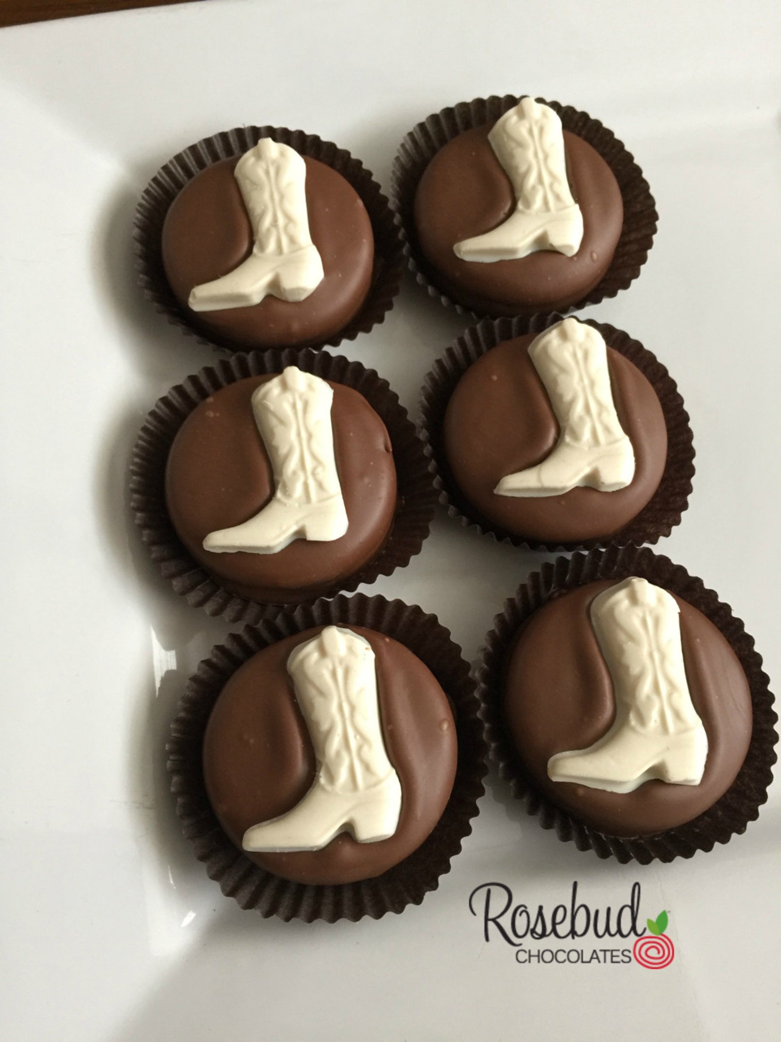12 COWBOY BOOT Chocolate Covered Oreo Cookie Favors Western Etsy