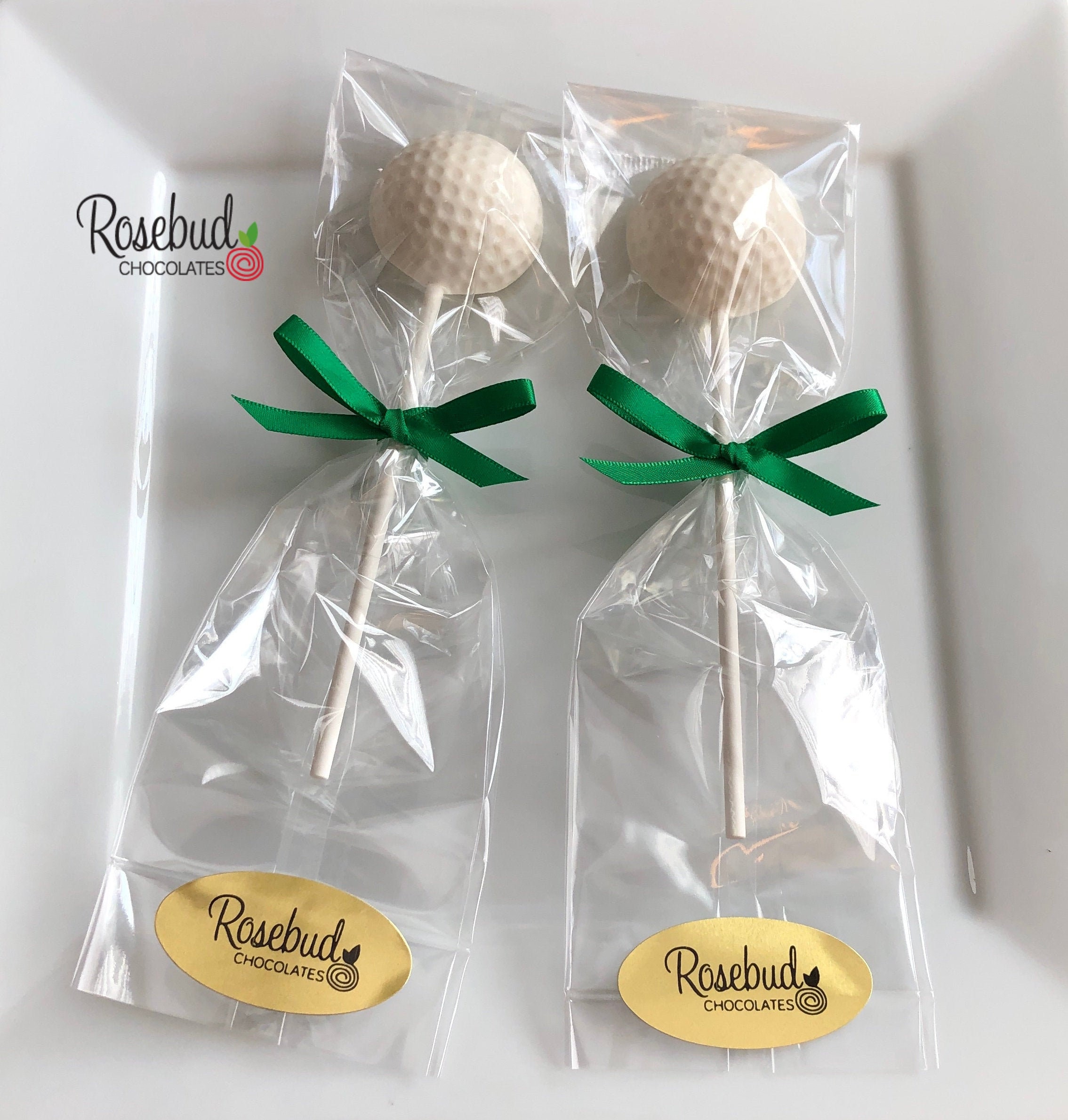 12 GOLF BALL Chocolate Lollipops Candy Sports Birthday Party Favors Golfing Golfer Supplies Decorations