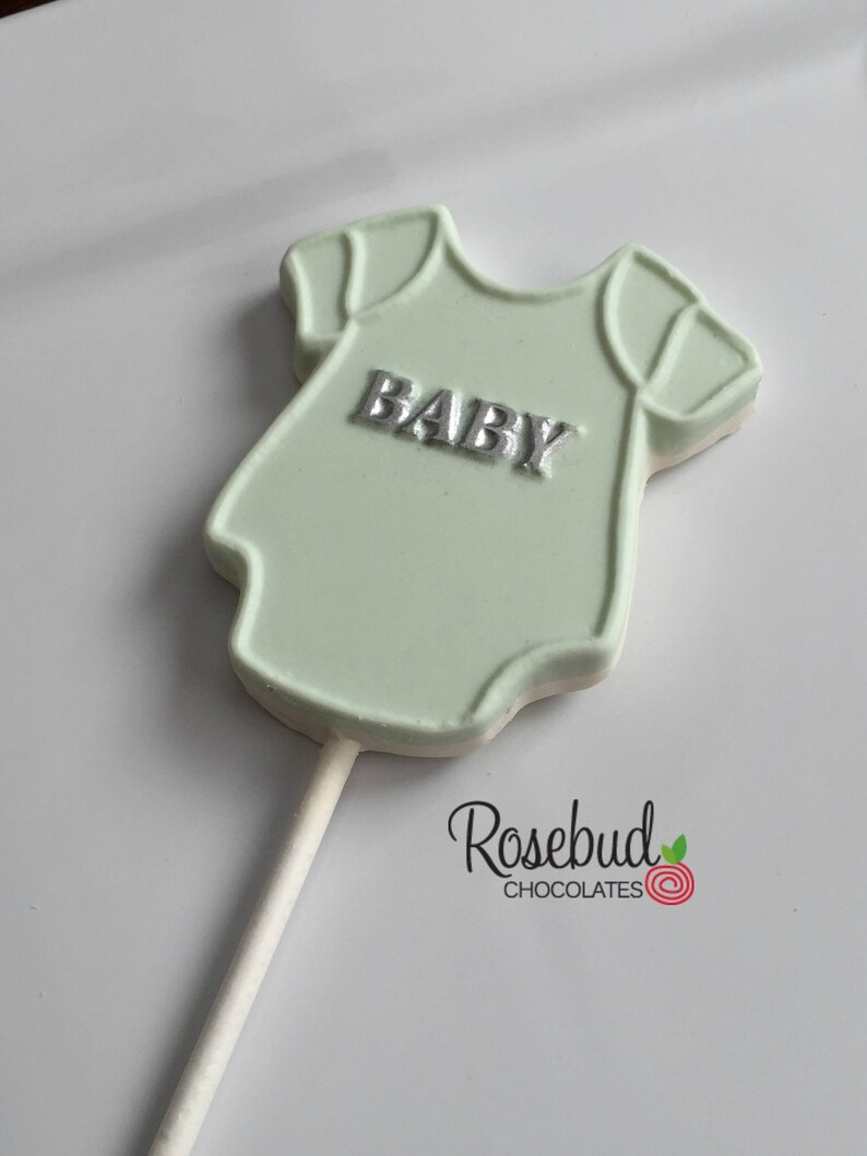 12 Onesie Baby Shower Favors Chocolate Candy Lollipops Dessert Etsy