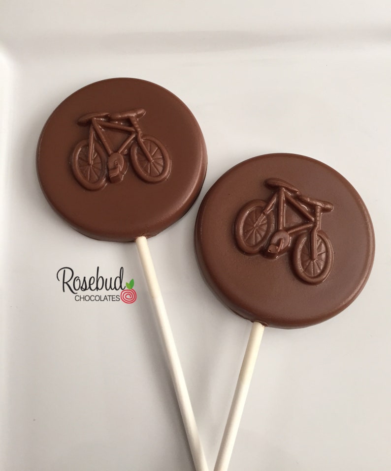 12 BICYCLE Chocolate Lollipop Candy Favors Bike Cyclist Etsy