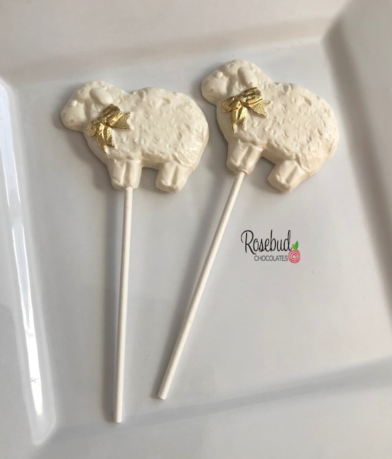 12 SHEEP Chocolate Covered Oreo Cookie Favors Farm Barnyard Birthday Baby Shower Candy