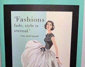 1950s Fashion Card Assortment | Retro Style | Handmade Set of 10