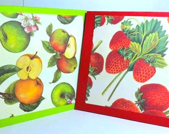 All Occasion Fruit Cards | Made with Italian Paper | Vegetarian Gift | Foodie Gift | Gift Under 25 | Thank You Gift | 10-Card Assortment
