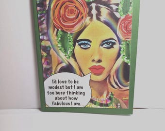 Wacky, Irreverent, Funny Woman Cards, Gift Idea for Her, Assorted Handmade Set of 10