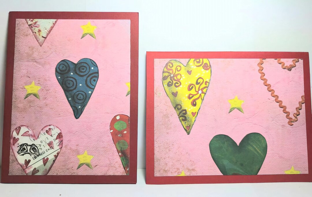 Handmade Valentine Cards Artistic Hearts Valentine Cards Unique Hearts ...