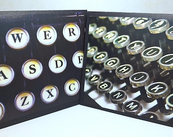 Vintage Typewriter Keys Cards | Assortment | All Occasion | Handmade Set of 11