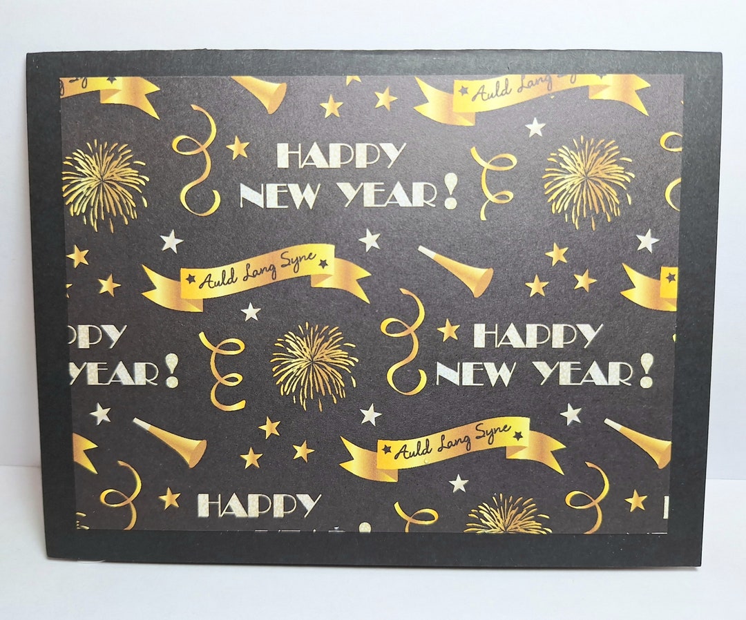 Happy New Year Card Set 10 Card Set New Year's Eve - Etsy