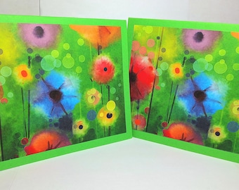 Bright & Cheerful Floral Cards |  All Occasion | Handmade Set of 108