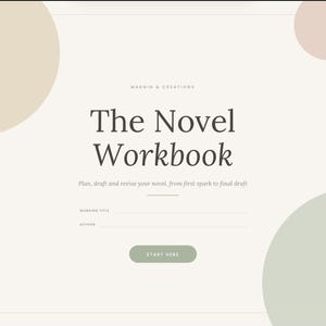 Novel Writing Planner, Hyperlinked GoodNotes Workbook for Plot, Characters, Worldbuilding (Digital Download)