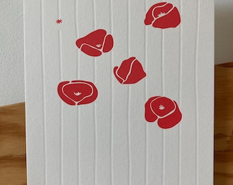Poppy Letterpress Card
