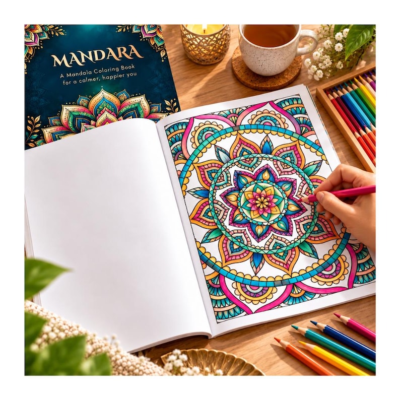 Mandala Coloring Book for Adults, Printable Mandala Coloring Pages
