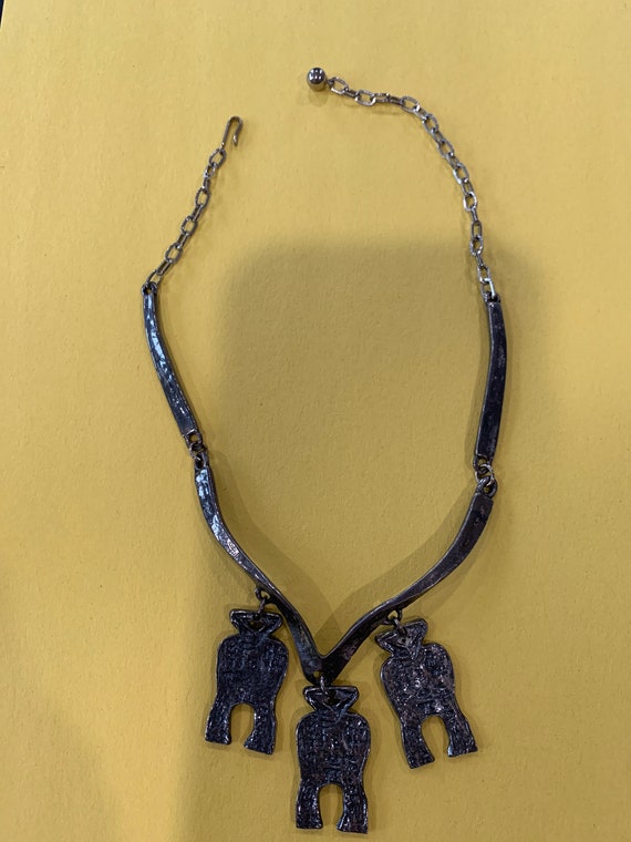 Vintage metal necklace - image 1