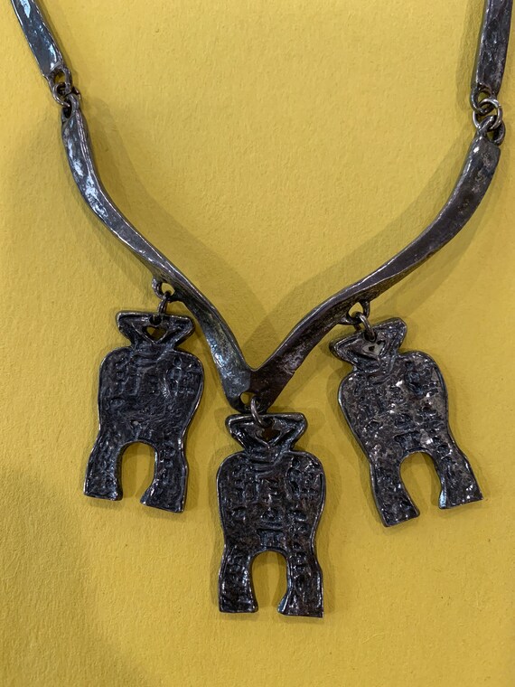 Vintage metal necklace - image 2
