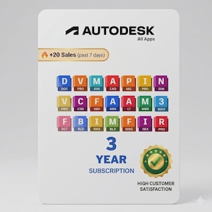 Autodesk All Apps 3 year Subscription | CAD , 3D Design Software Bundle – 100% Genuine