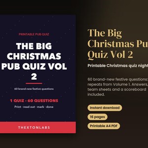 The Big Christmas Pub Quiz Vol 2 (Printable)