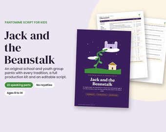 Pantomime Script for Kids, Jack and the Beanstalk School Panto with Production Kit