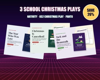 School Christmas Play Scripts Bundle, Nativity Play, KS2 Christmas Play and Panto Script, Editable