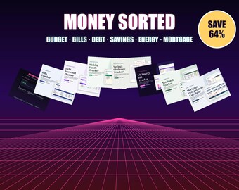 UK Budget Spreadsheet Bundle, Bills Tracker, Debt Snowball, Sinking Funds, Savings Challenge, Energy Bill, Net Worth, Mortgage Overpayment