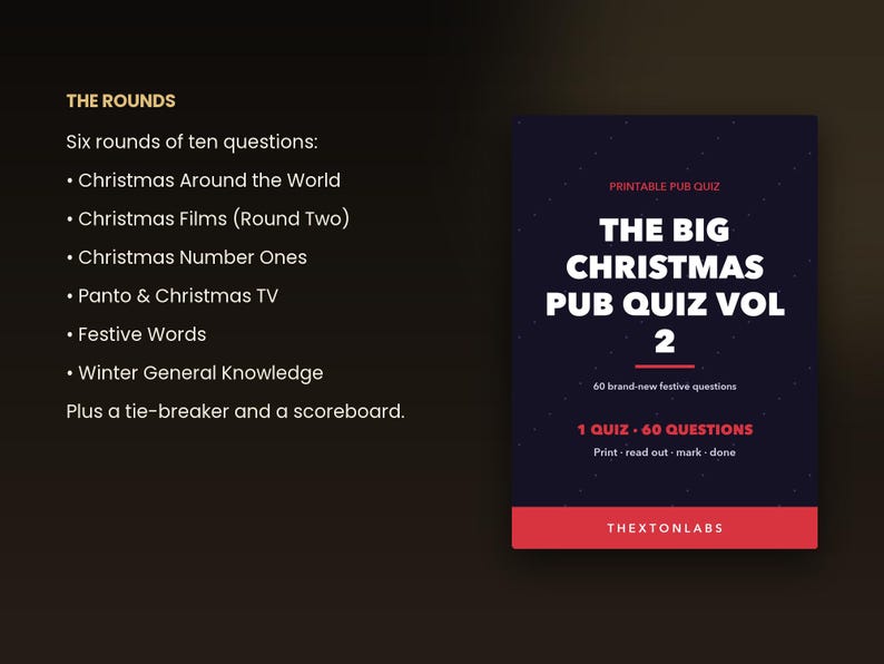 The Big Christmas Pub Quiz Vol 2 (Printable)