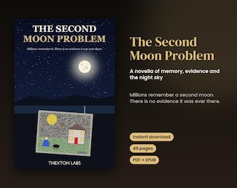 El problema de la segunda luna, novela corta de misterio cósmico, libro electrónico, descarga instantánea en formato Kindle EPUB y PDF.