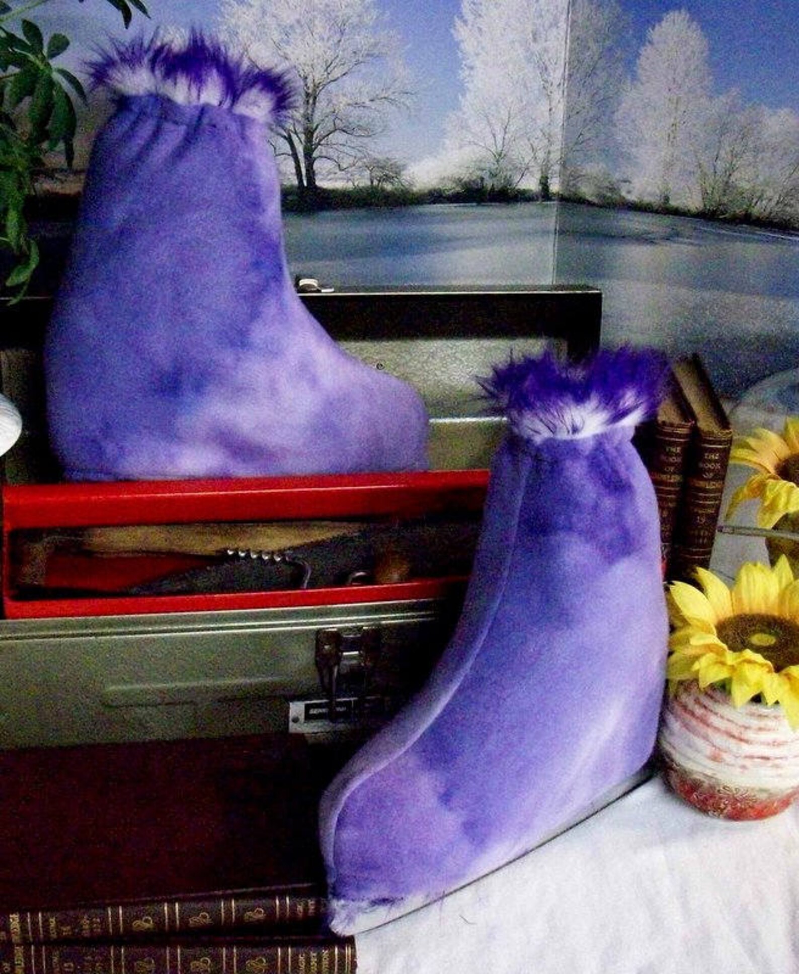 Melvage's Ice Skate Boot Warmers & Hockey Slipover Grape Etsy