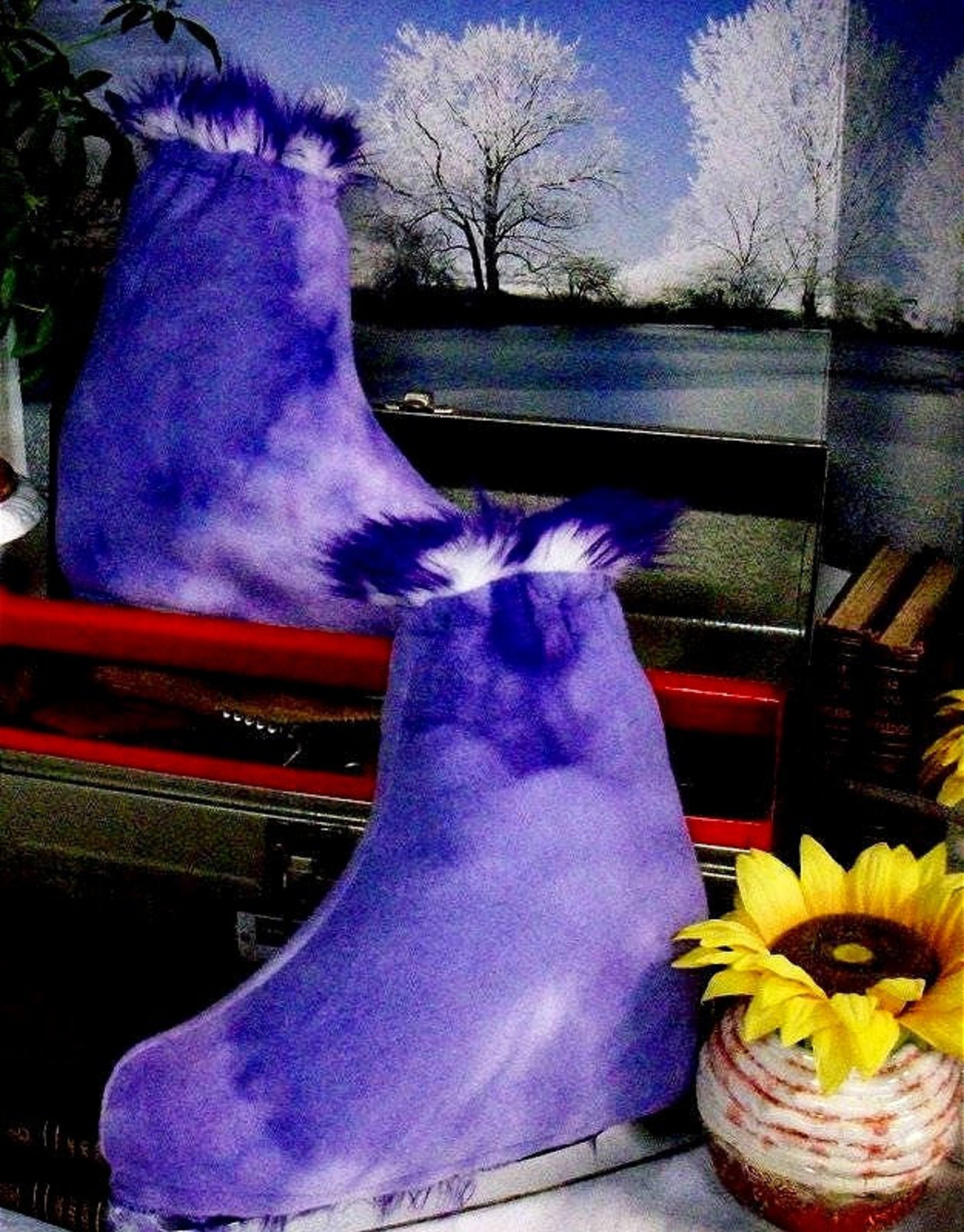 Melvage's Ice Skate Boot Warmers & Hockey Slipover Grape Etsy