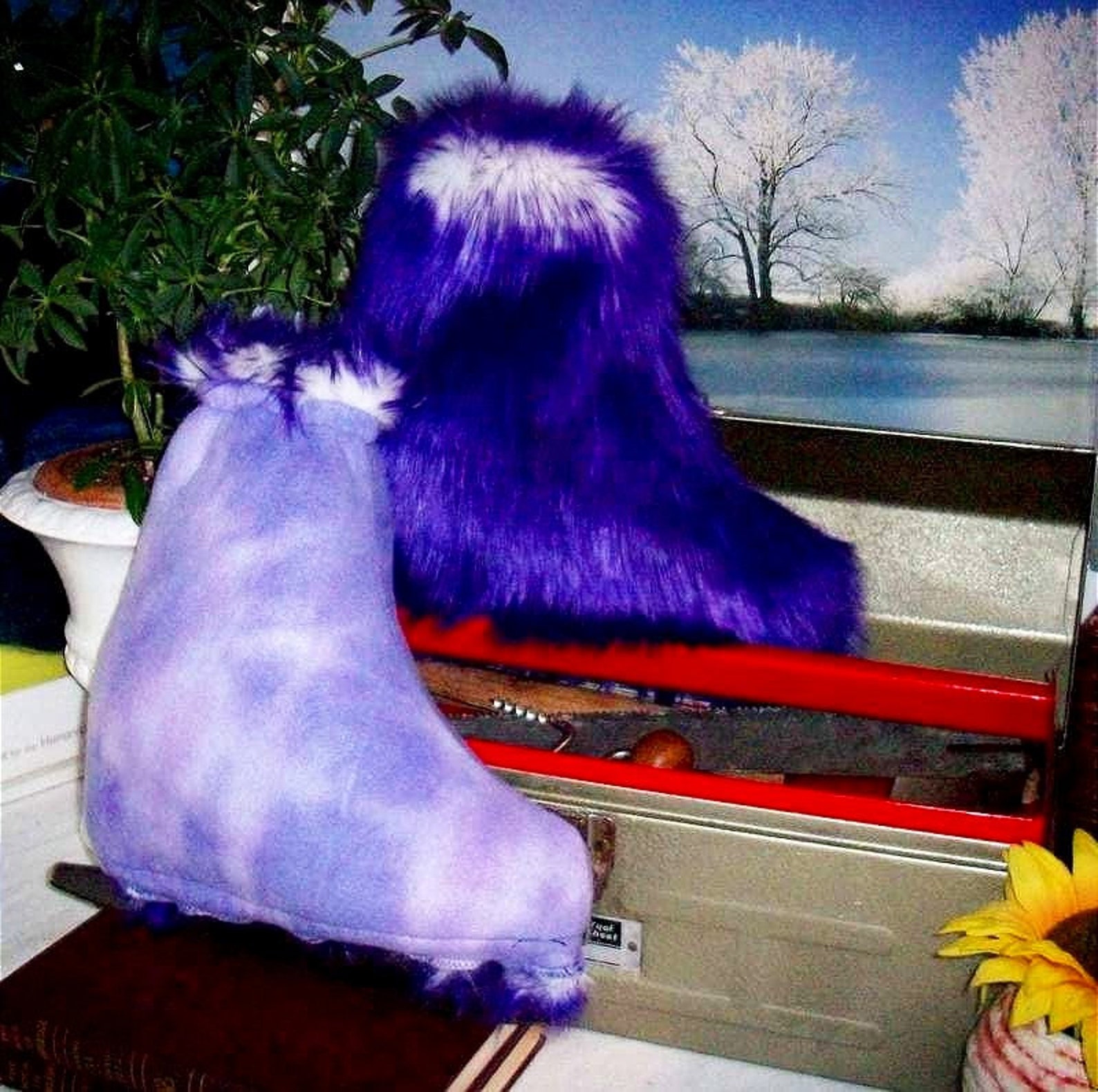 Melvage's Ice Skate Boot Warmers & Hockey Slipover Grape Etsy