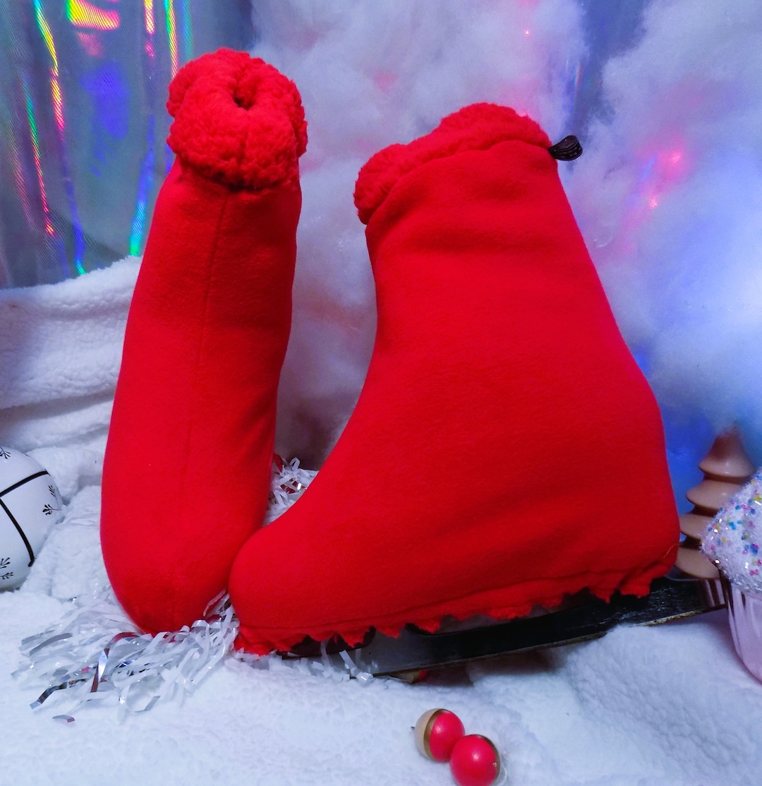 Melvage's Ice Skate Boot Warmer Covers Skate the Rainbow Candy Apple