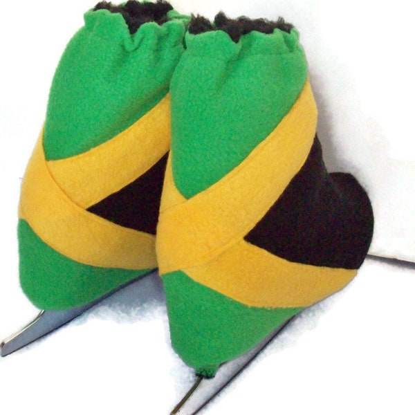 Melvage's Ice Skate Boot Warmer Covers & Hockey Slip-overs Team Spirit Jamaica Size 7-9