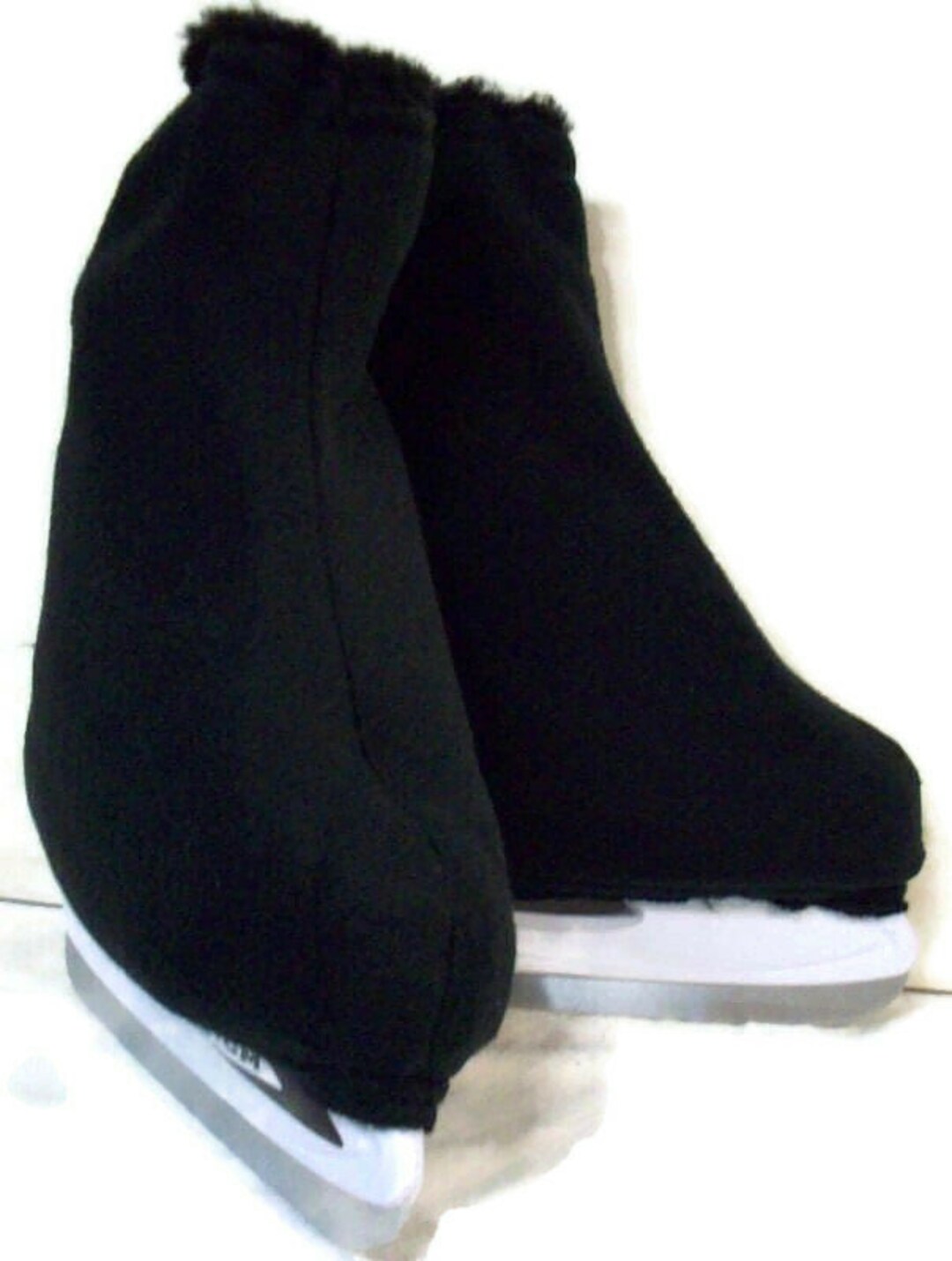 Melvage's Ice Skate Boot Warmers Hockey Slipovers Covers BLACK ONYX
