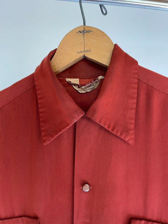 Vintage Del Mar Gabardine Shirt 1950's original L… - image 6