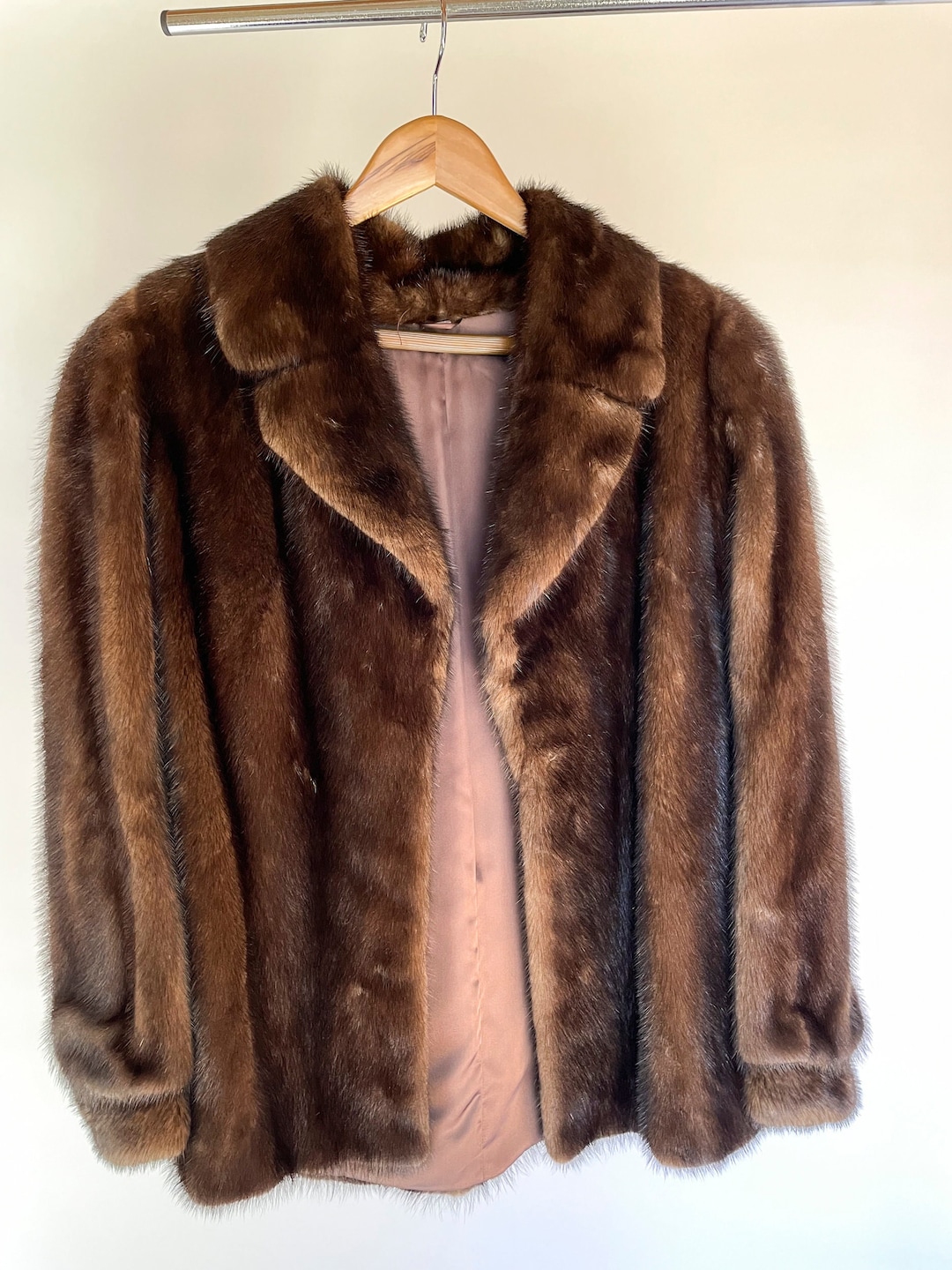 Vintage 80s Mahogany Male Mink Fur Coat Womens Medium - Etsy